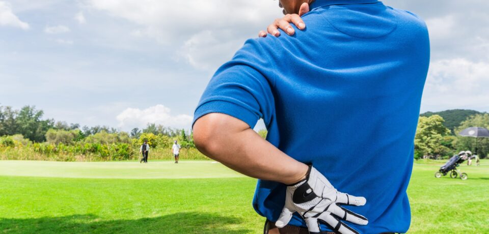 Golfer with low back pain