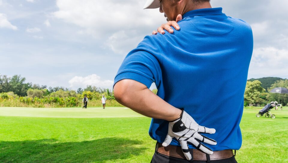 Golfer with low back pain