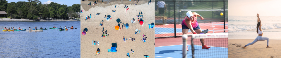 Untitled design kayaks, beach, pickle ball, yoga on beach